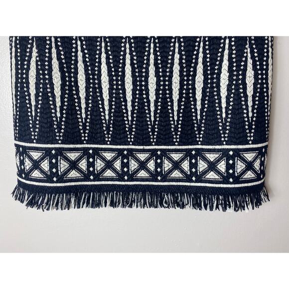 TORY BURCH DRESS 14 WESTERN AZTEC COUNTRY BOHO CHIC FRINGE KNIT COWGIRL MINI - Picture 10 of 13